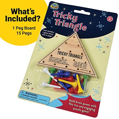 U.S. Toy Tricky Triangle Game – Travel Games, 4.5 inches x 3 inches, Assorted