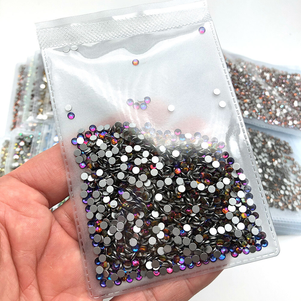1440pcs/pack SS12(3mm) Round Flatback Crystals Nail Art Rhinestones Glitter Gems