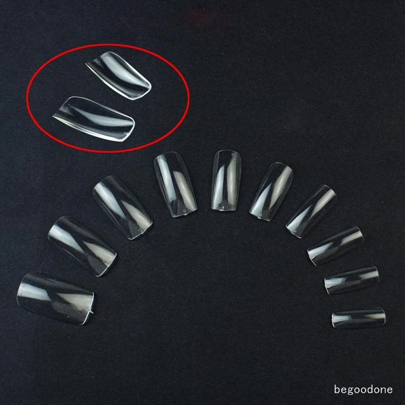 500 PCS Clear Acrylic False Full Nail Tips UV Gel DIY Manicure Nail Art Tools