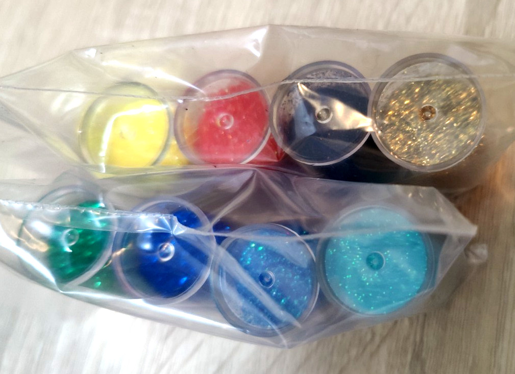 Fine Glitter Set 8 Jars 8g Each Assorted Colors Arts Crafts Nail Art