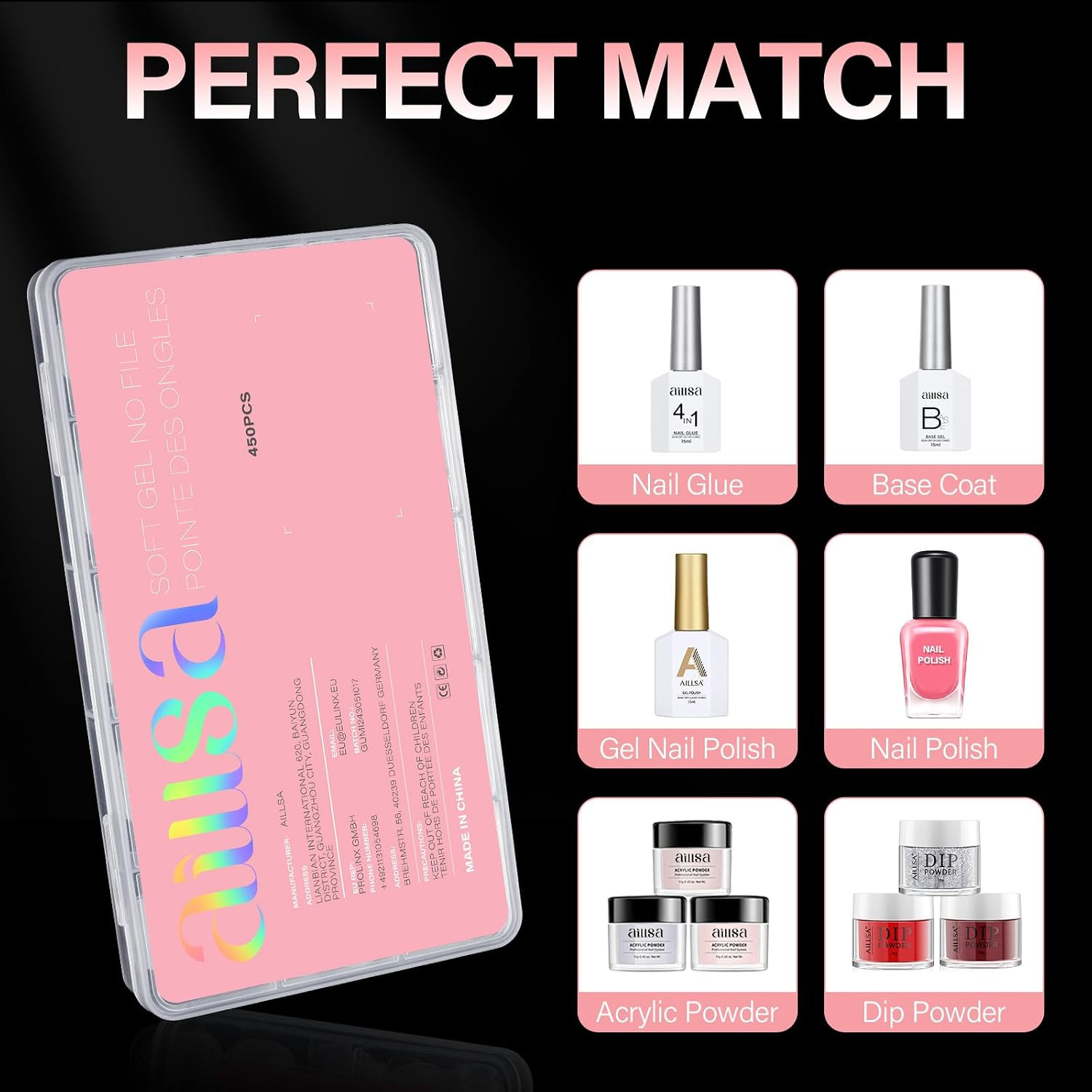 Extra Short Square Nail Tips Full cover Clear Nail Tips Matte | No Need Files Up