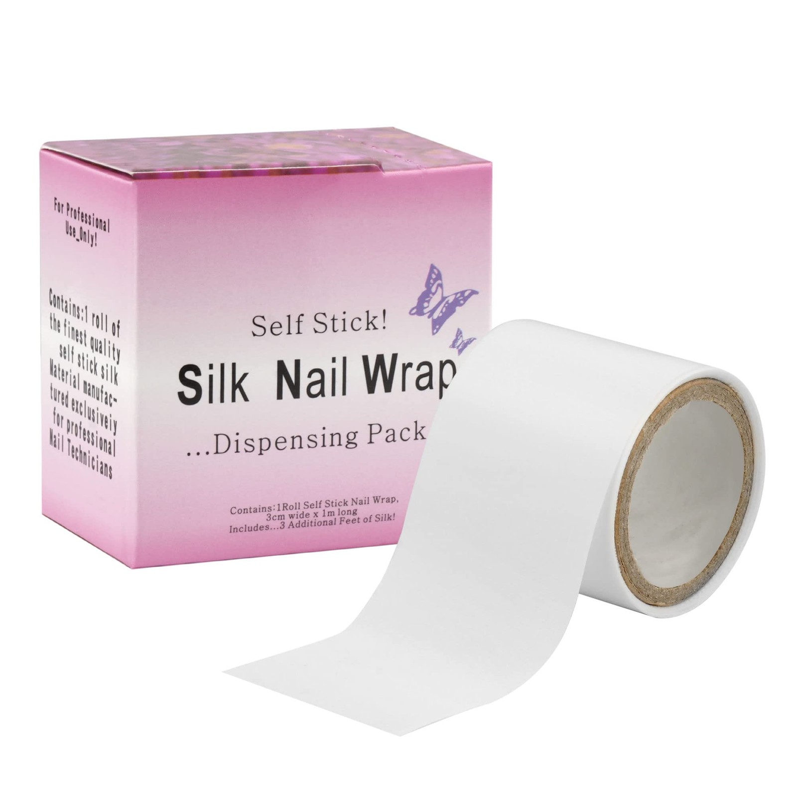 Chrontier Silk Nail Wrap Instant Reinforce Repair Bandage 1.2″ x 39.4″, White