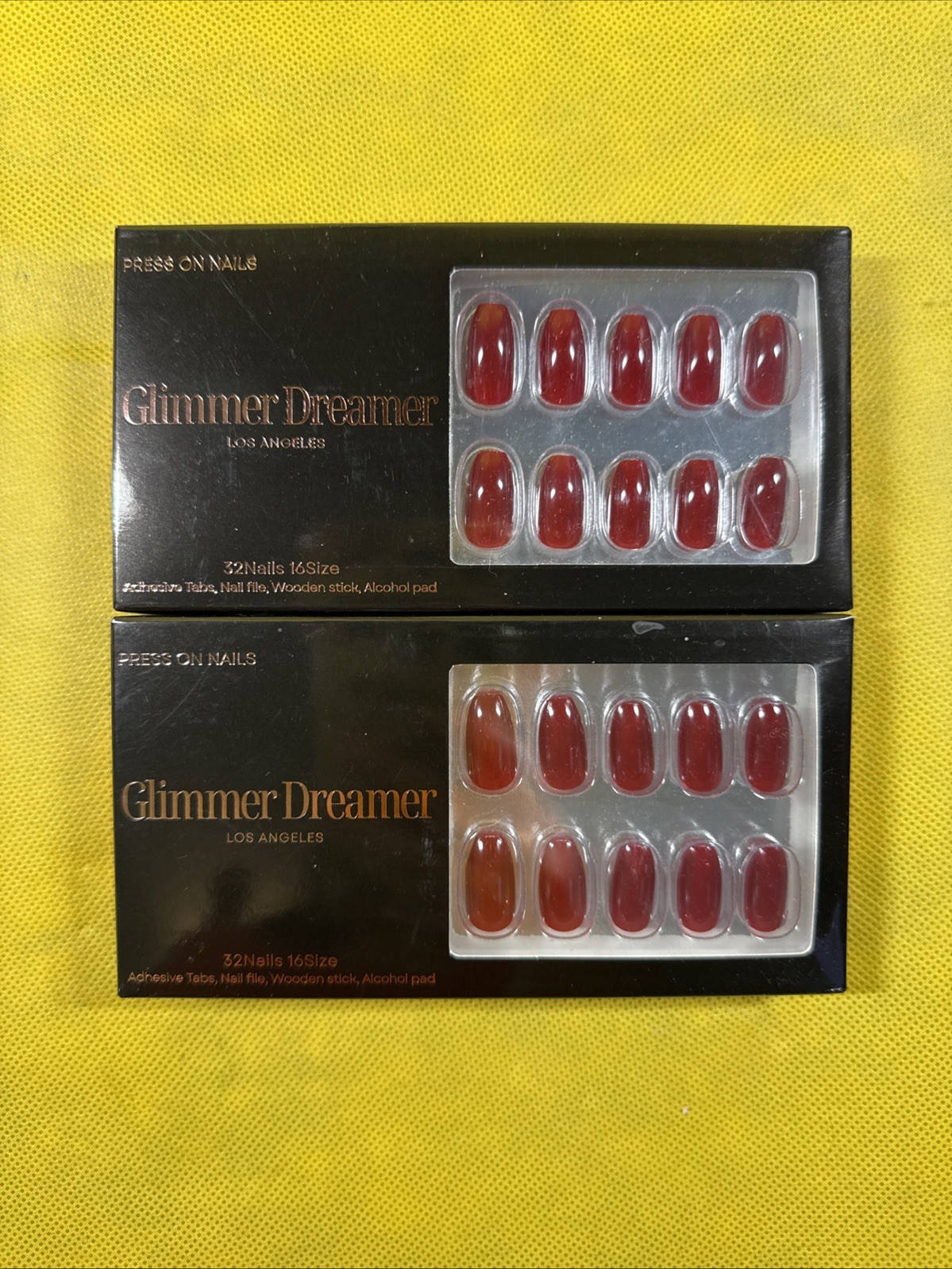 Press On Nails Glimmer Dreamer Los Angeles 32 Nails 16 Size Lot Of 2 Z2
