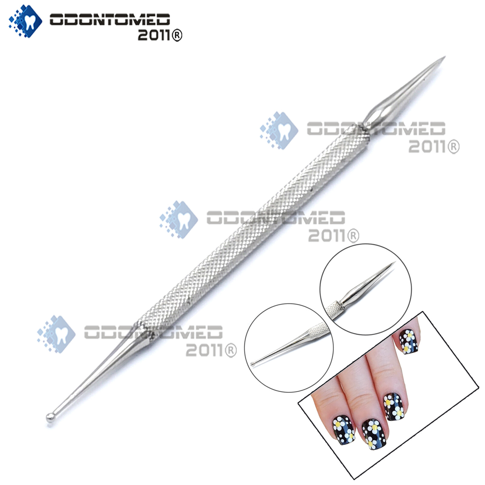 ACRYLIC Nail Dotting Tool NEEDLE & DOTTER Double End Manicure NAIL ART BTS-218