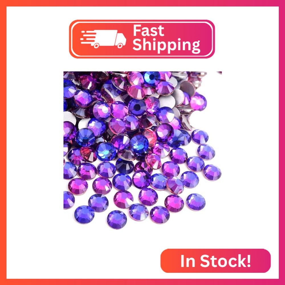Blinginbox 1440 Pieces SS16/3.8-4mm Flat Back Crystal Rhinestones Round Gems for