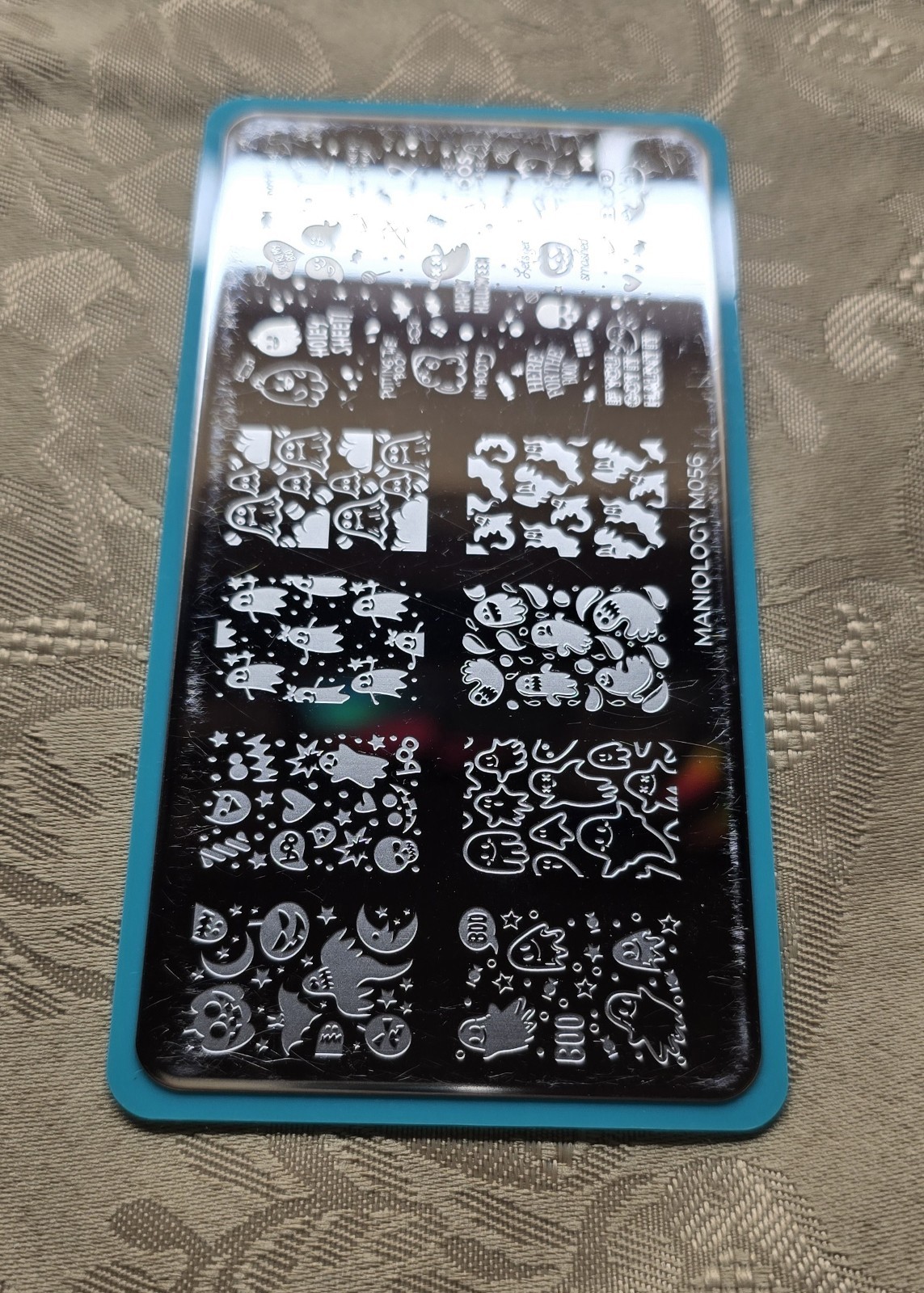 M056 Maniology Boo Ya Halloween Ghost Festive Holiday Haunt Nail Stamping Plate