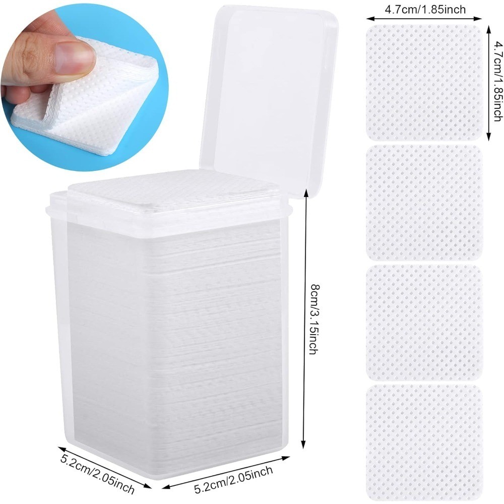 Nail Cotton Pads 200 Count with Pull Down Pump Dispenser Soft Absorbent Non