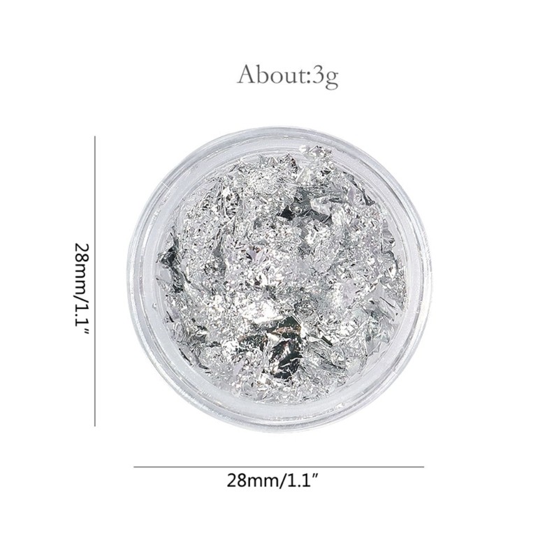 Gold Sliver Glitter Flakes Irregular Aluminum Foil Sequins Nails Chrome Powder