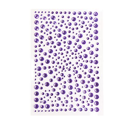 325pcs Purple Rhinestone Stickers,Self Adhesive Bling Gems Embellishment