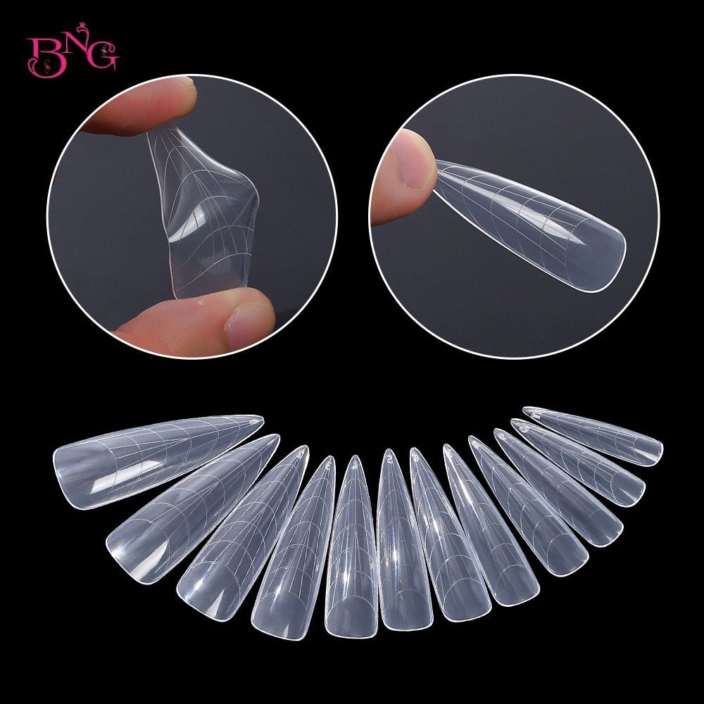 Dual Forms Nails Extension Full Cover-Quick Building Gel Mold Tips Poly Gel Mold