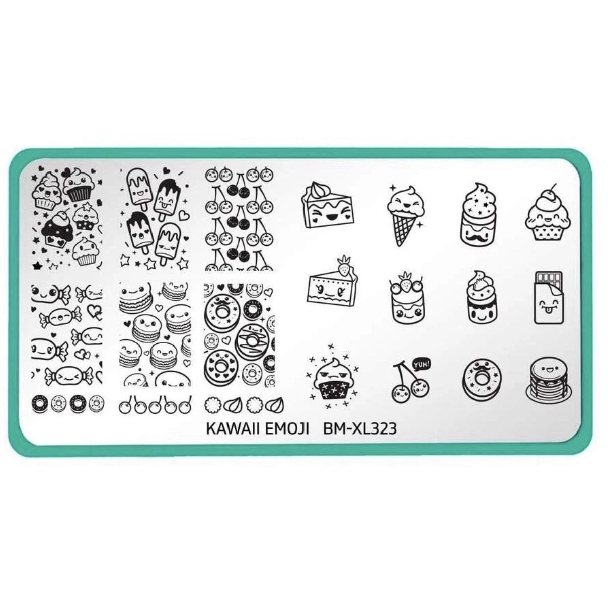 Bundle Monster Maniology Kawaii Emoji Stamping Plate BM-XL323