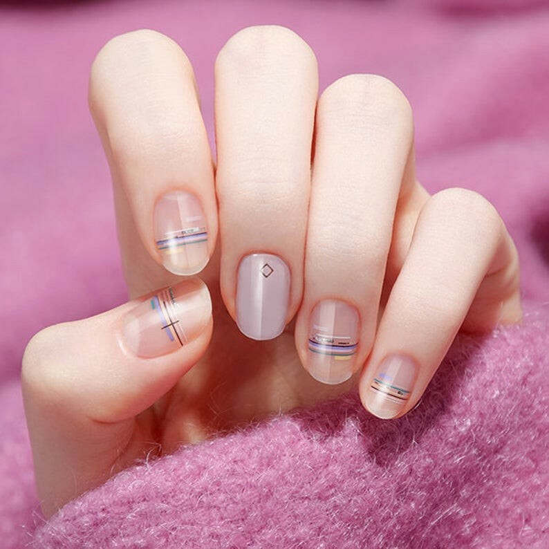 NWT Party In The Park VIKA NAILJAM Gel Nail Strip Wraps Sticker Made in Korea