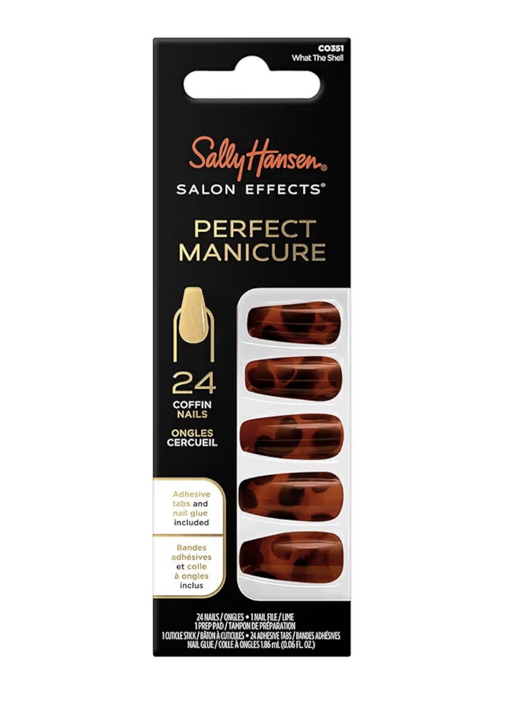 Sally Hansen Salon Effects Perfect Manicure Medium Coffin 2 Pack Assorted Set