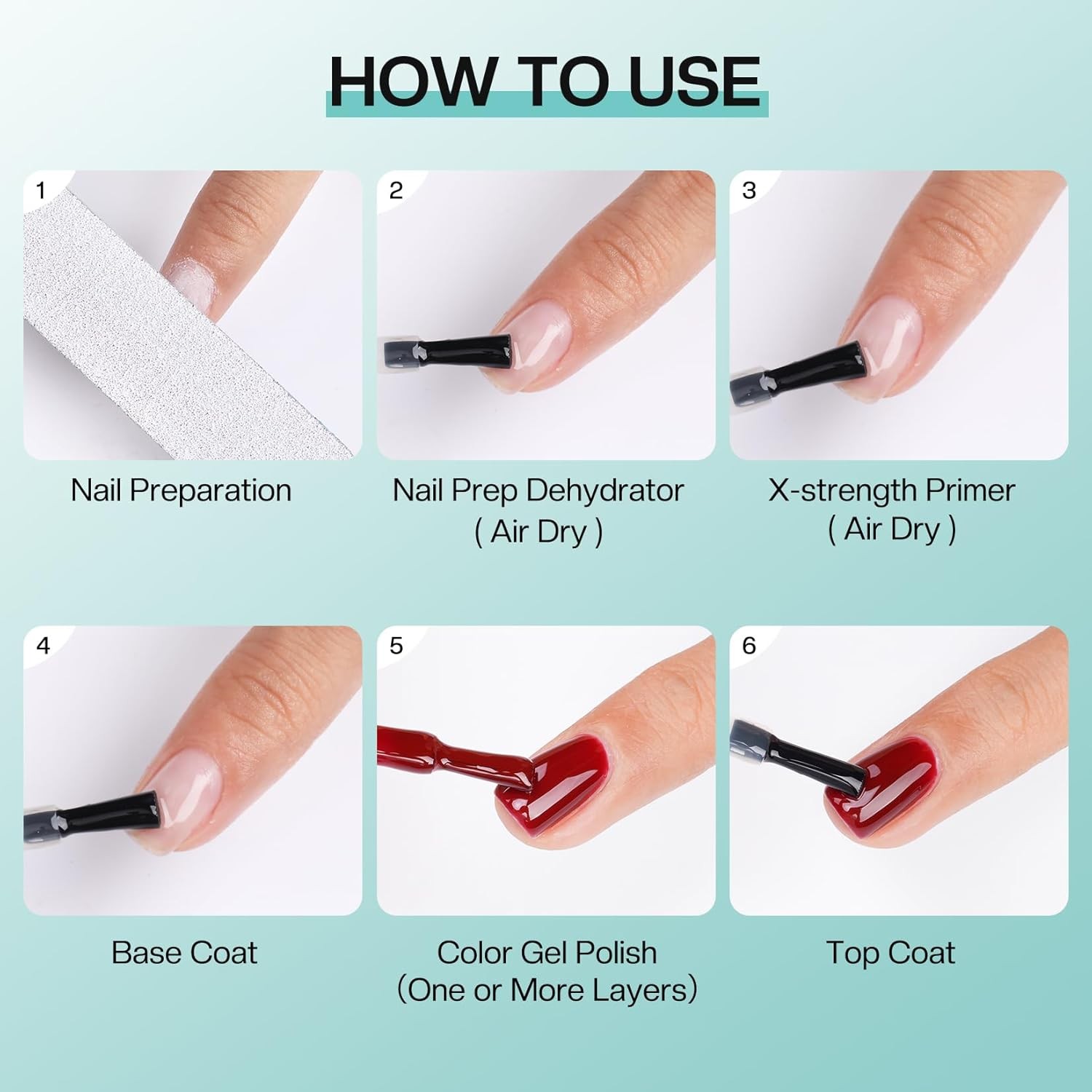 Morovan Nail Prep Dehydrate and Primer X-strength, No Burn Non Acid Nail…