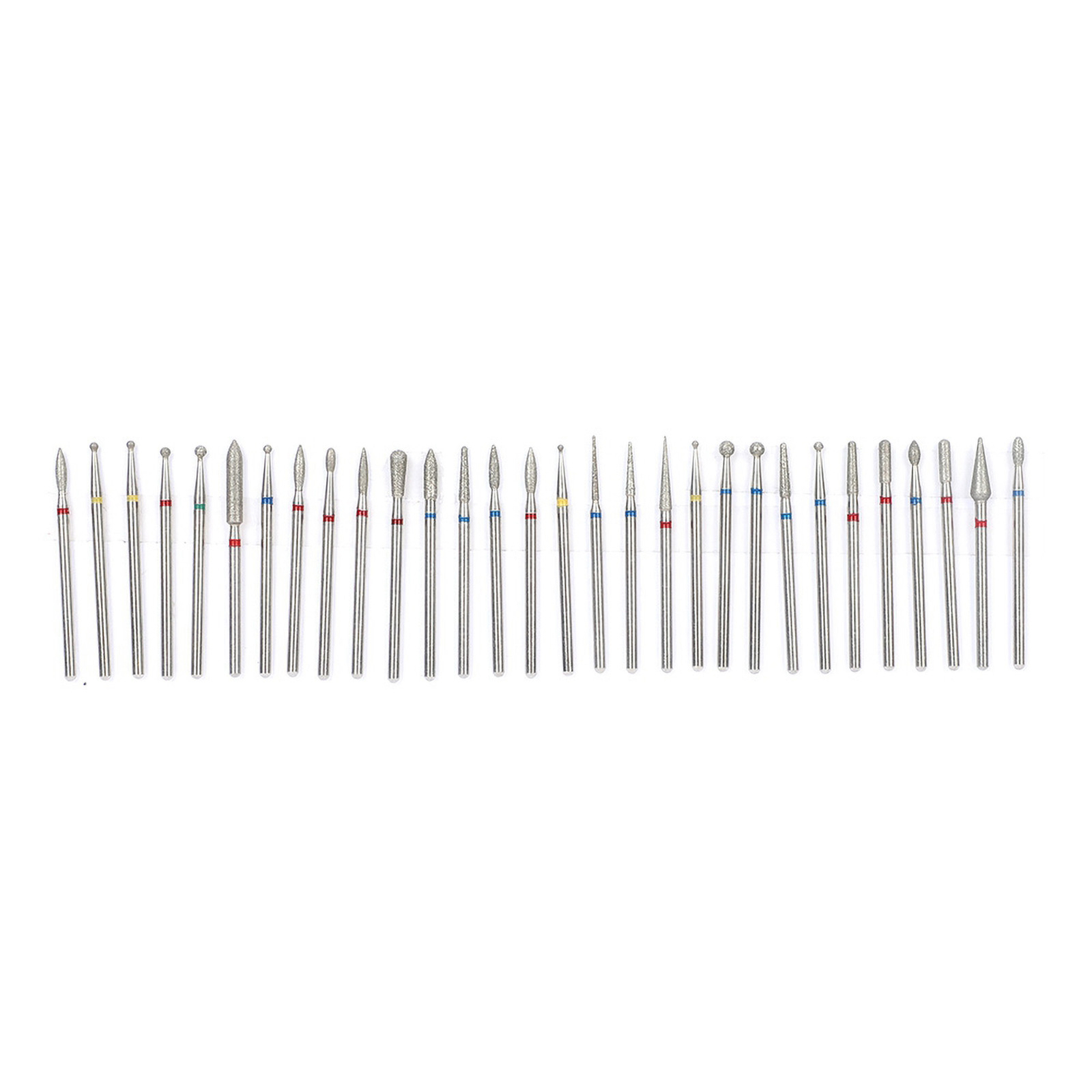 30Pcs/Set Diamond Grinding Head Nail Art Drill Polish Head Kit Nail Drill