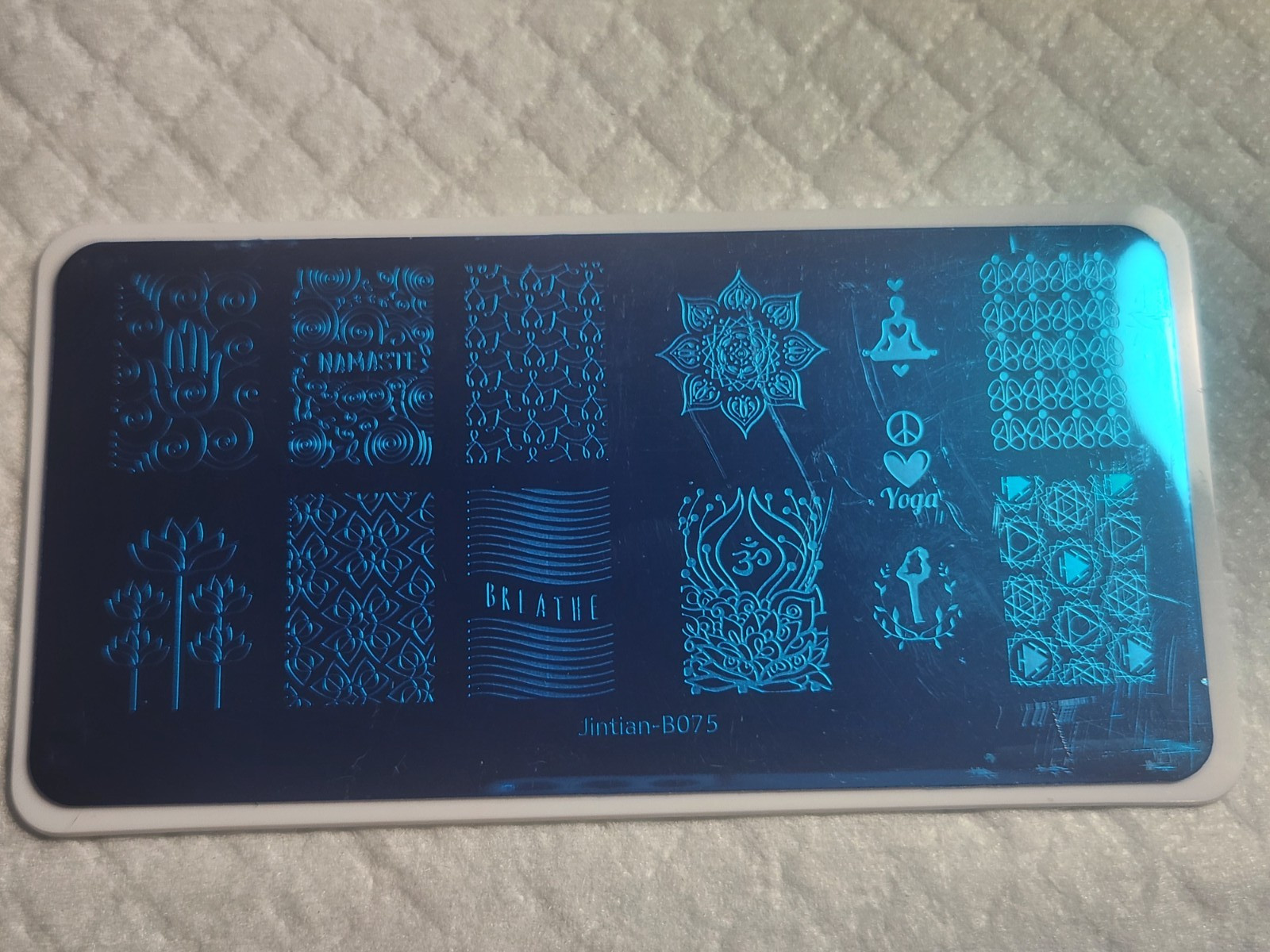 Nail Stamping Plate -JinTian B075 Yoga Lover Tribute – New