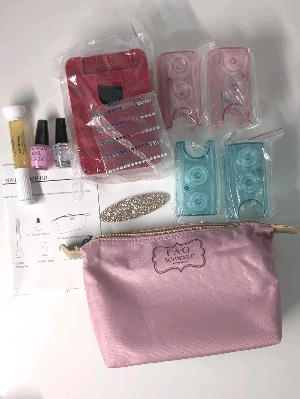 FAO Schwartz Nail Art Stamp Kit- pampered play for kids- New With Box