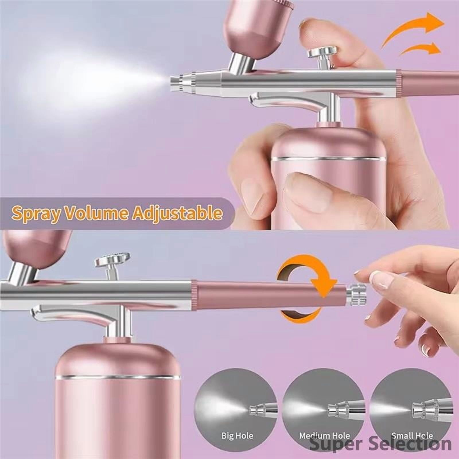 Portable Cordless Airbrush Kit With Compresso Rechargeable 3 Pressure Settings
