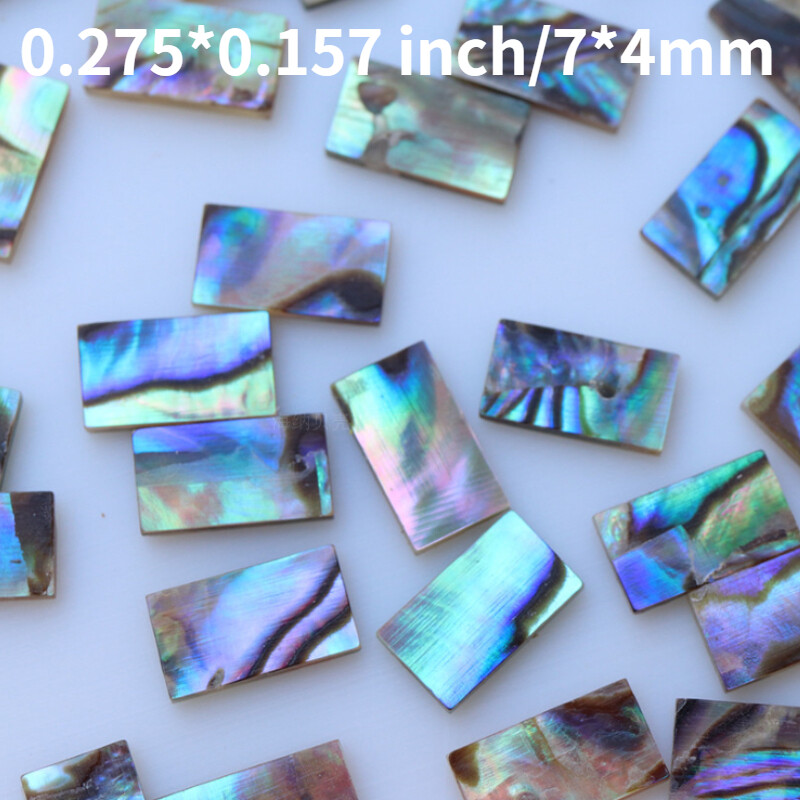 10pcs 7*4mm Mini Nature Abalone Shell Inlay Rectangle Craft Nail Art Jewelry