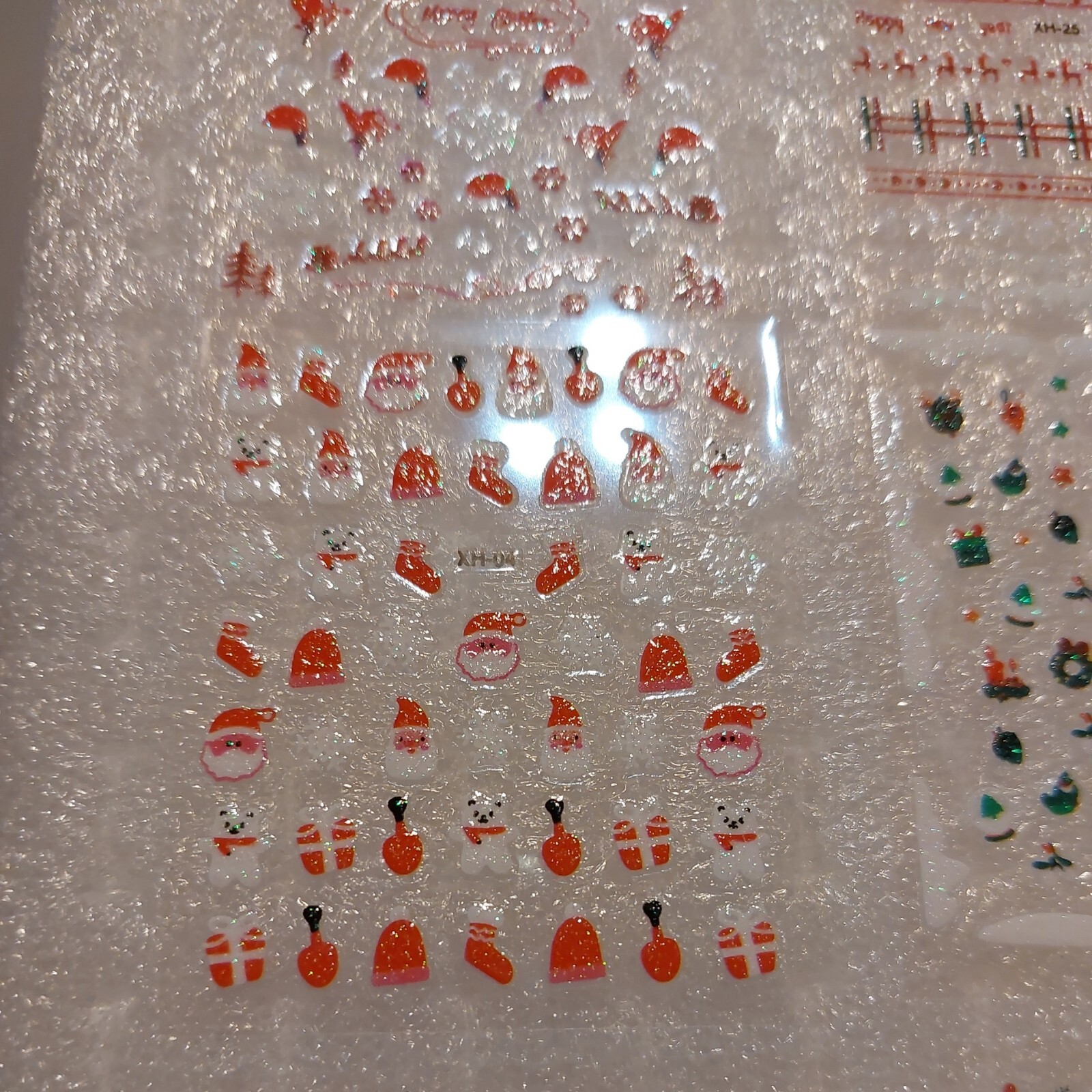 6 X Small Sheets Of Christmas Nail Art Stickers (Dn122) New