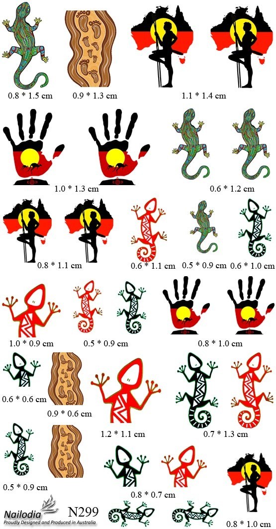 Aboriginal Australia Paint Nail Art Decal Sticker Water Transfer Slider