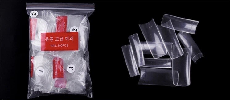 TIPS SQUARE Clear CON 500PC En Bolsa 413800