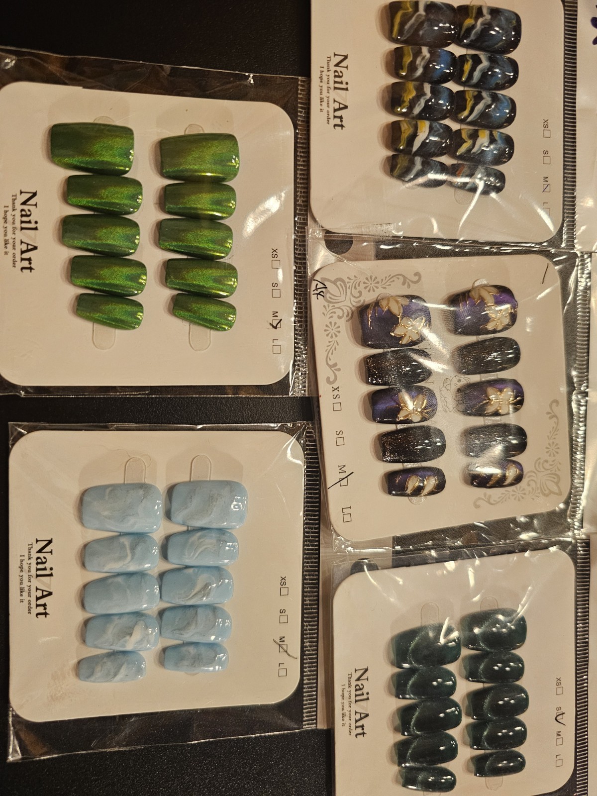 Size Medium – Medium Length Press-On Nails with Sticky Tabs Included. New In Box
