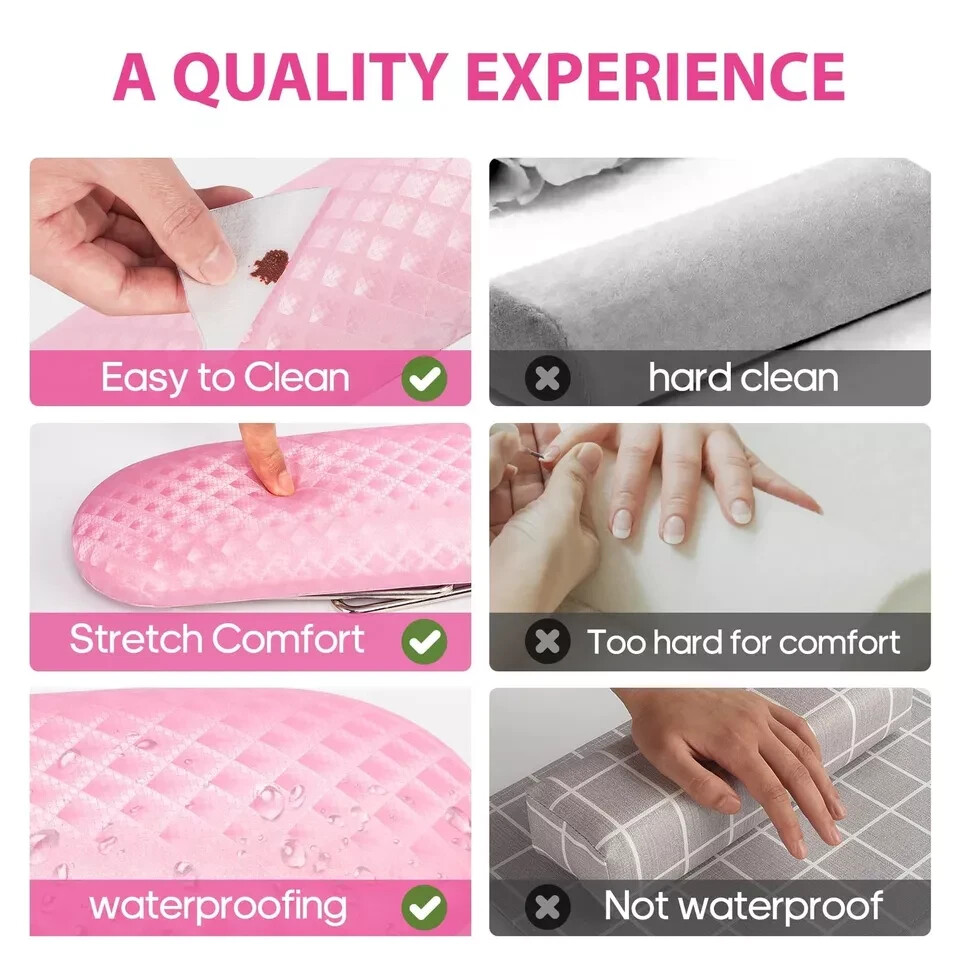 Nail Arm Rest Microfiber Leather Manicure Hand Pillow Professional Nail Rest Cu