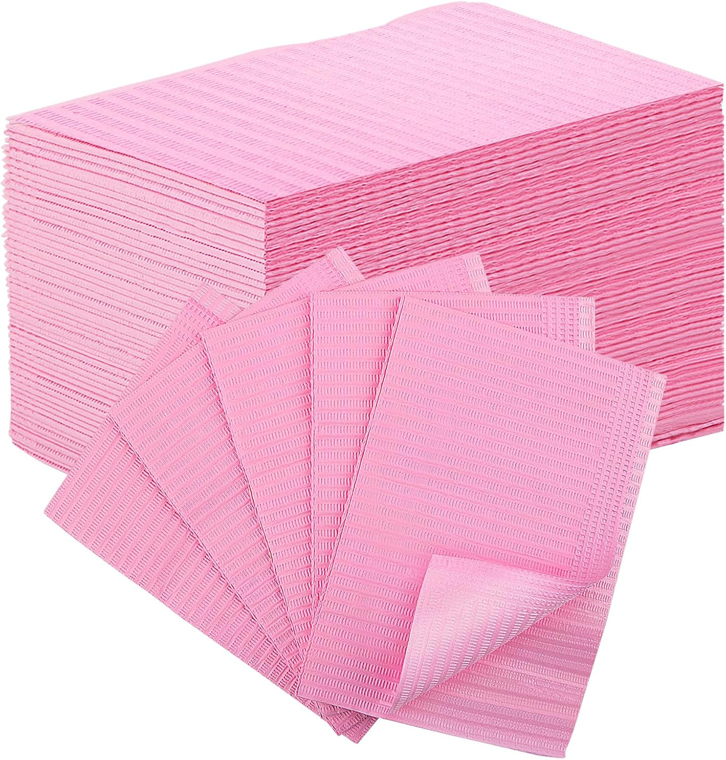 50PCS Disposable Nail Mats 13×18 Waterproof Manicure Table Pads Pink