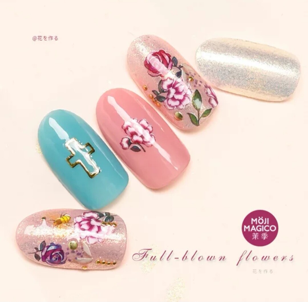 Nail Art Stickers Jap Designer Cartoon Plant Fruit Flower Shape +70 Variations