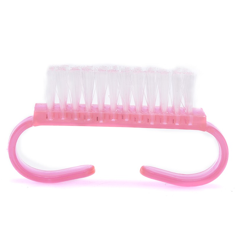 Plastic nail art small manicure pedicure brushes finger nail care dust clea.t2