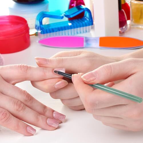 3PCS Nail Clean Up Brushes, Green Nail Art Polish Remover Pens, Cleaning