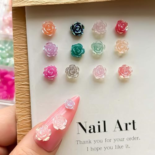 3D Rose Nail Art Charms Flower Nail Art Charms Nail Pearls Floral Acrylic