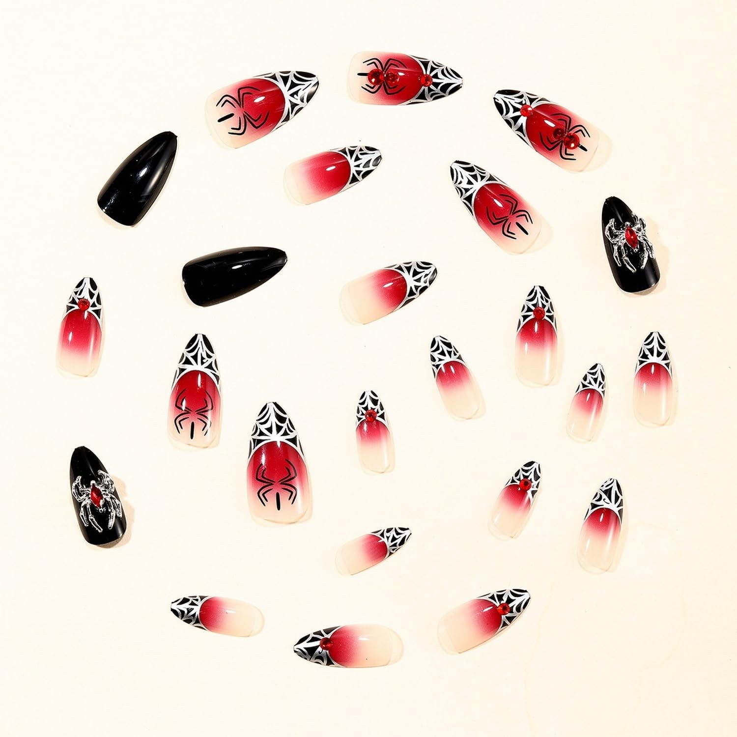 FUKIDOG Halloween press on nails Color Style 7