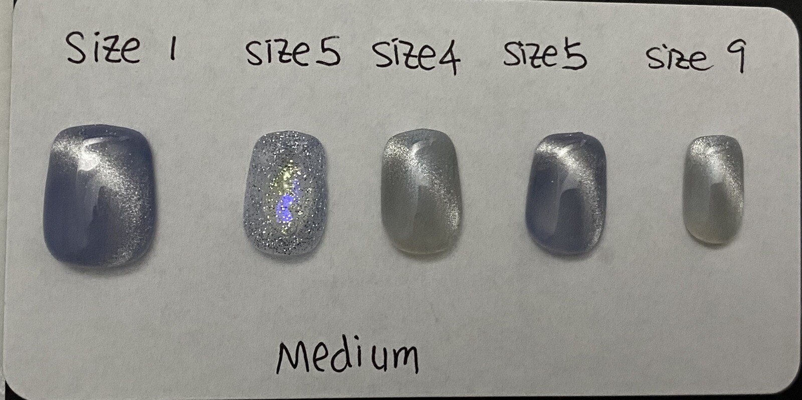 Moonlight Shine Cat Eye custom Nail Handmade press on nails-10 pcs-Medium