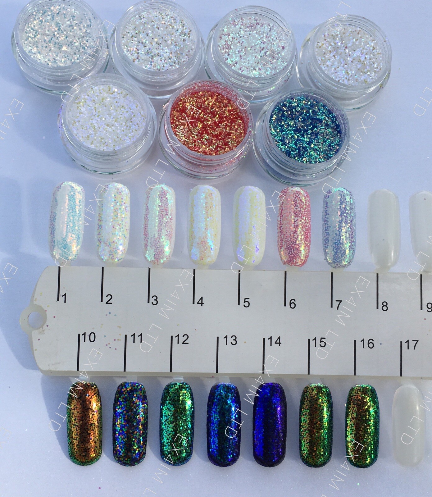 PIXEL EFFECT Kopciuszek NAIL ART GLITTER IRIDESCENT SEQUINS Powder Cinderella UK