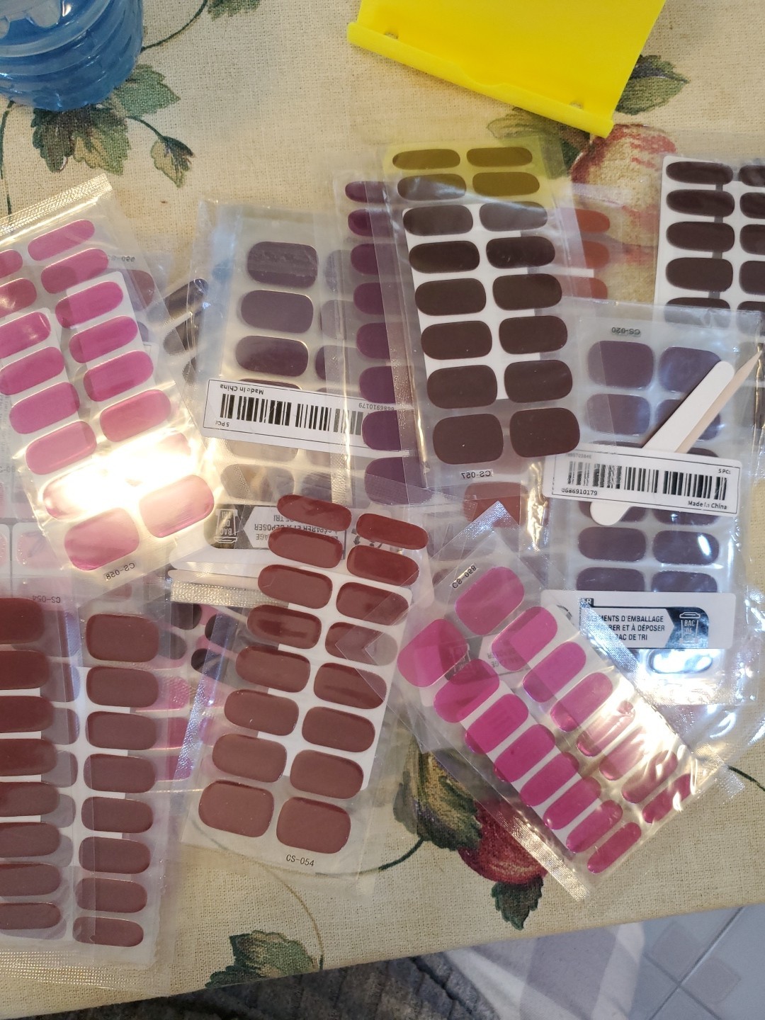 Full Size Finger Nail Wraps Lot Of 50 Sheets Polish Manicure Self Stick Decor 3D