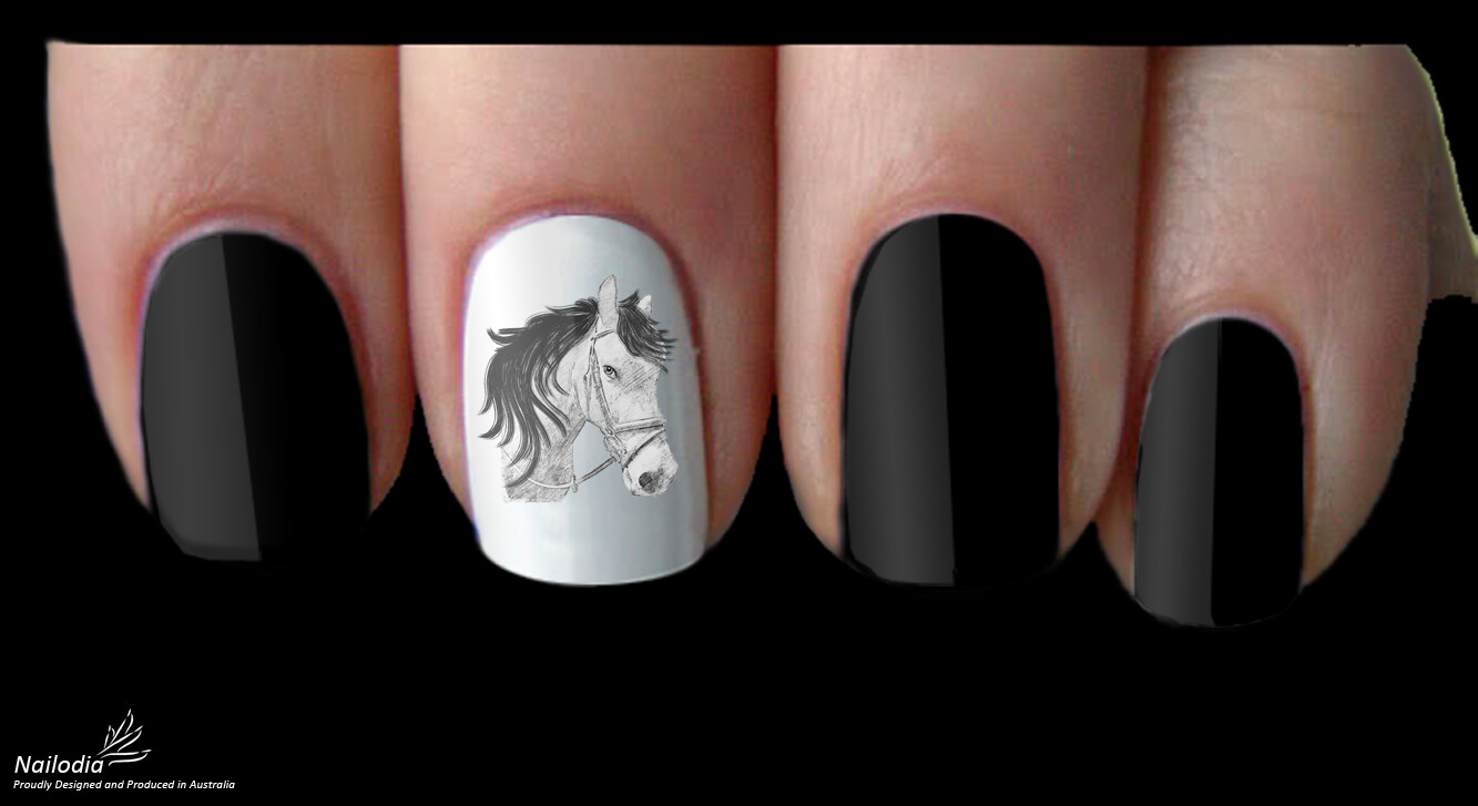 Horse Lovers Nail Art Decal Sticker Water Transfer Slider