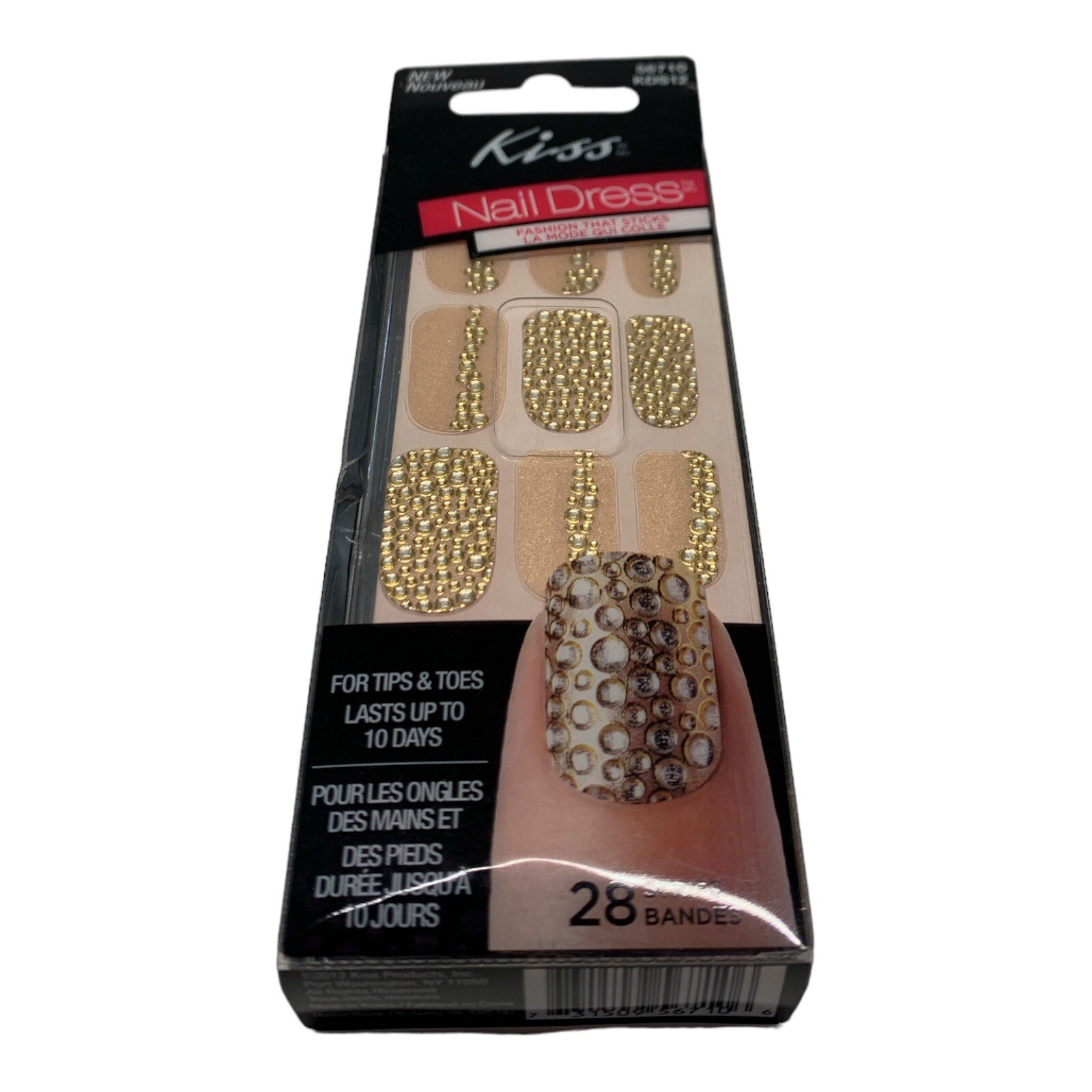 Kiss Nail Gel Dress Gel Polish Solution Gel Strips #56710 Babydoll bling