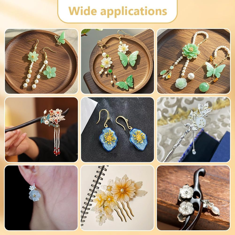 120 Pcs 3 Colors Gold Stamen Alloy, 7X6.5Mm 3D Nail Charms Metal Flower Nail Art