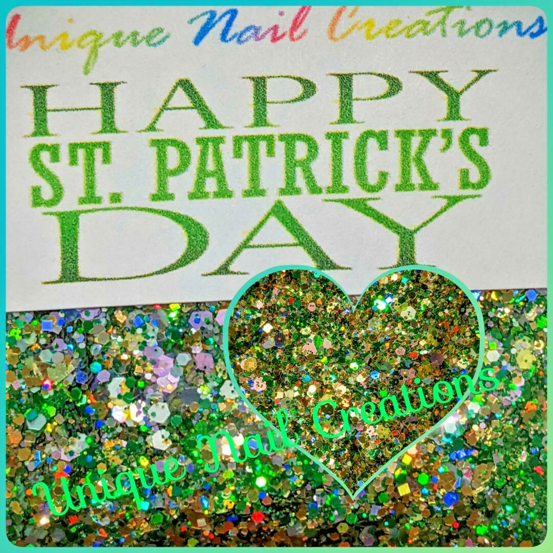 Limited Ed Glitter Mix~HAPPY ST.PATRICKS DY~Nail Art/Body Glitter/festival/Slime
