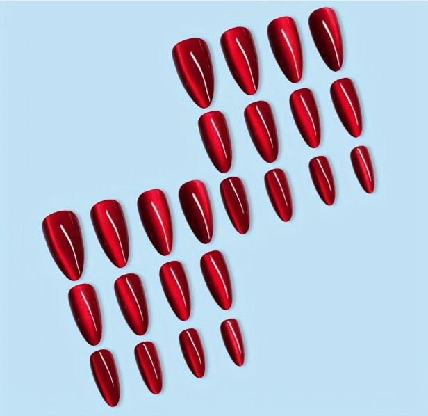 24 Short Press on Nails kit w glue ombre french silver butterfly design glitter