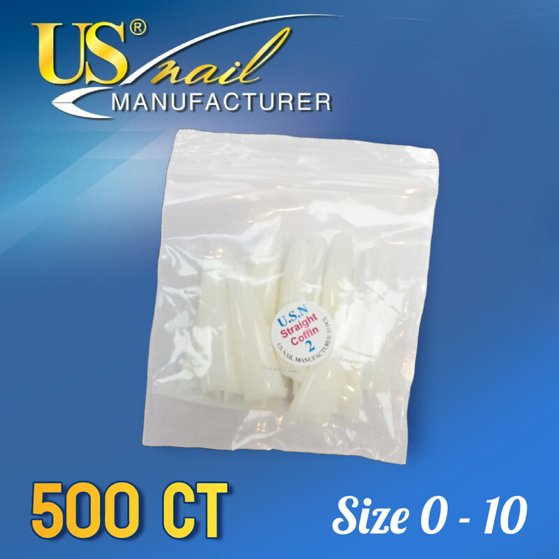 USN Natural Tips STRAIGHT COFFIN – 500ct Each Size: 0-10 *Pick Any*