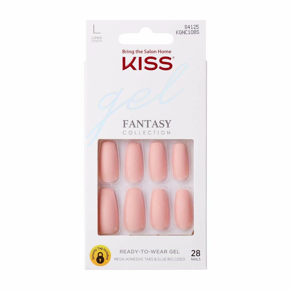 Kiss Gel Fantasy Ready-To-Wear Gel Long Nails, KGNC108S
