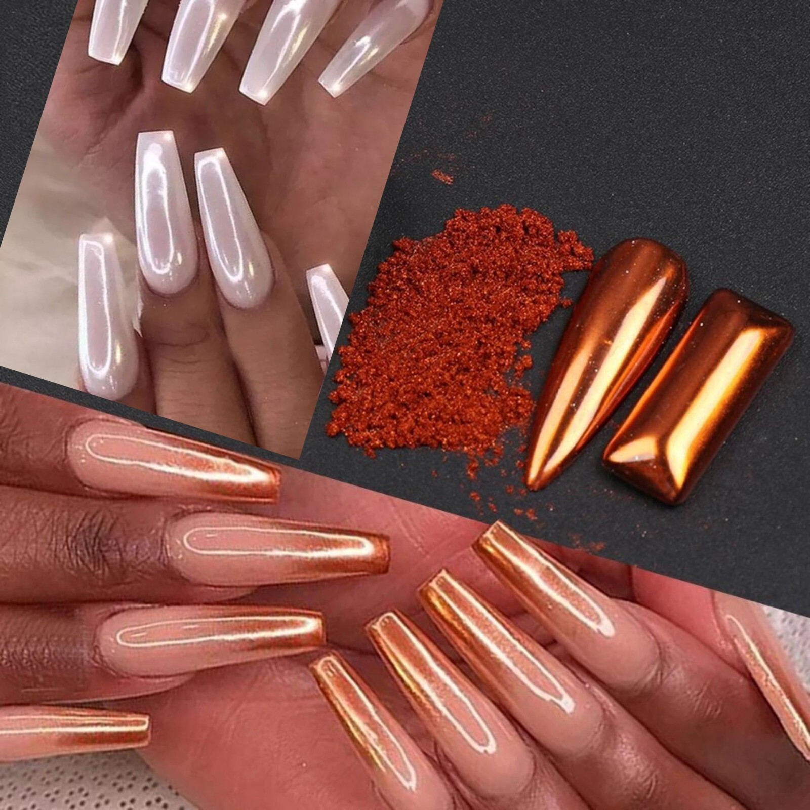 Pearl Nail Powder Shimmer Colour Pigment Eye Shadow Sparkling Crystal Mirror Art