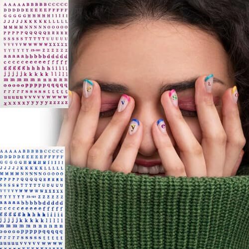 8 Sheets 3mm Alphabet Stickers Mini Capital Lowercase Letter Stickers
