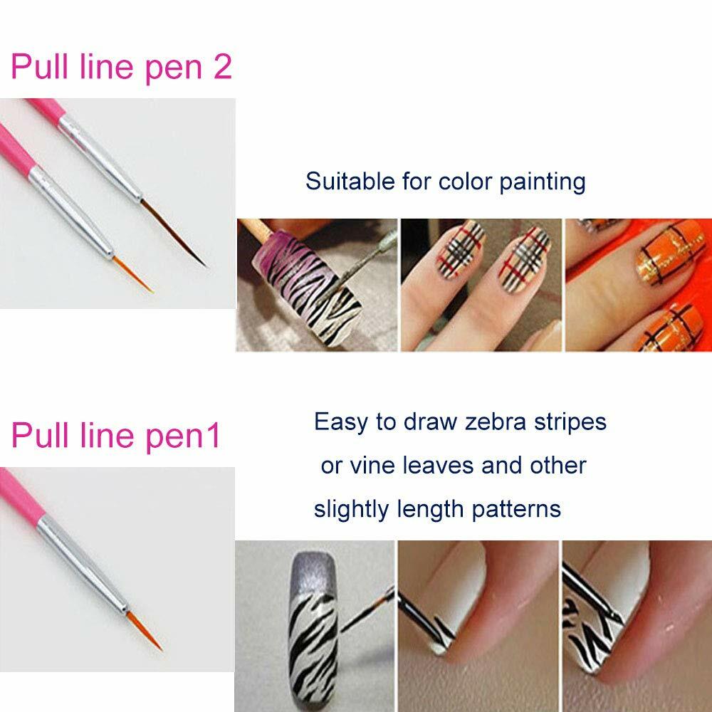 Nail Art Brushes Set 15 Pcs Nail Art Design Brushes Nail Liner Brush Tool Gifts