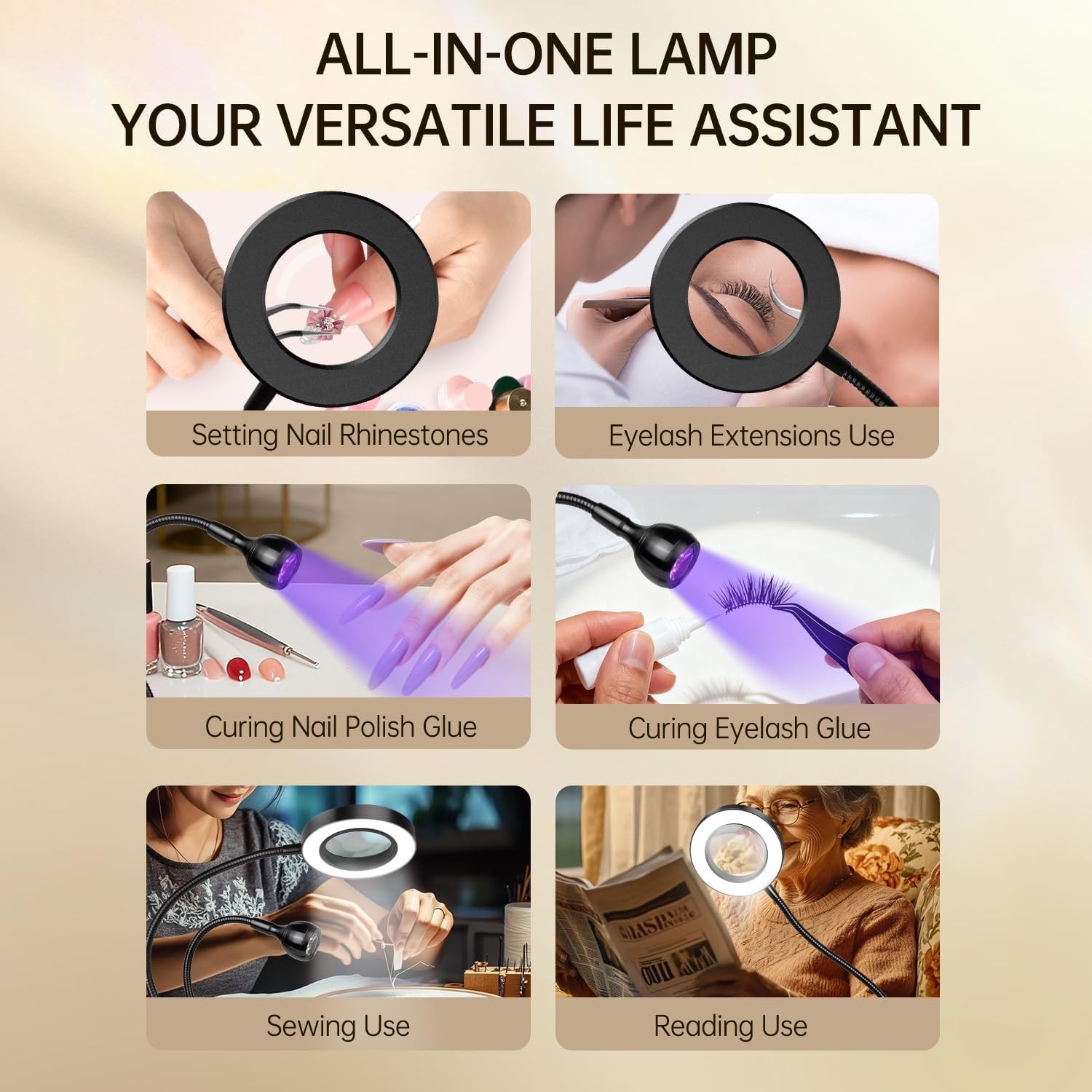 LED UV Nail Lp: Double-Headed Goosene UV Lp for l Nails,