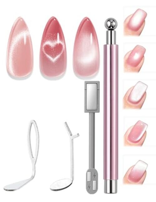 Cat Eye Magnet Set, 6PCS 3-in-1 Dual A A 3-in-1 Double Head Cat Eye Magnet