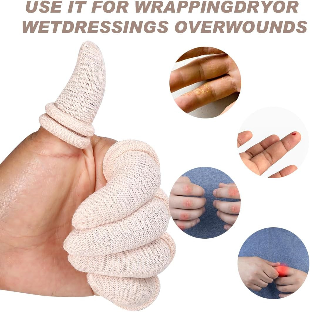 30 Pcs Bobs Thumb Bandage Finger Bandage Tubular Cotton Finger Cots for Kitchen